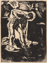 Peasant Digging (Bêcheur au travail), 1863. Creator: Millet, Jean-François (1814-1875).