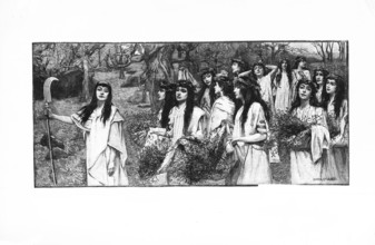 The Gathering of the Mistletoe. Creator: Rheam, Henry Meynell (1859-1920).