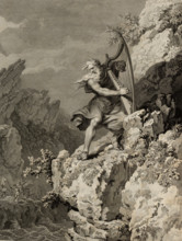 Welsh Druid playing the harp, 1781. Creator: Anonymous.