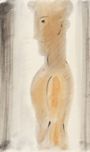 Boy Figure Side View, c1930. Creator: Schlemmer, Oskar (1888-1943).