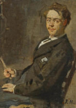 Self-portrait, c1878. Creator: Hodler, Ferdinand (1853-1918).