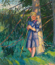 Young Herdswoman, 1929. Creator: Bogdanov-Belsky, Nikolai Petrovich (1868-1945).