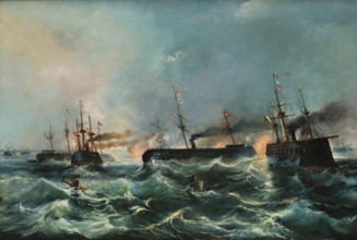 The Battle of Lissa on July 20, 1866. Creator: Serritelli, Giovanni (1818-1891).