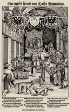 Maximilian I Hearing Mass, 1518. Creator: Weiditz, Hans, the Younger (1495-1536).