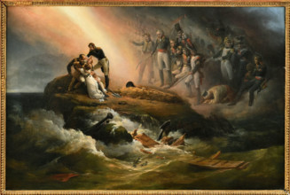 The Tomb of Napoleon on the island of Saint Helena or The Apotheosis of Napoleon, 1821. Creator: Vernet, Horace (1789-1863).