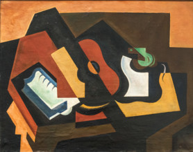 Still Life with Guitar, 1918. Creator: Blanchard, María (1881-1932).