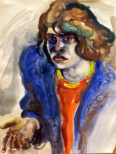 The cigarette break (Self-portrait) , 1931. Creator: Lohse-Wächtler, Elfriede (1899-1940).
