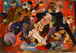 Attack at the brothel, 1919. Creator: Schlichter, Rudolf (1890-1955).