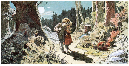 Illustration for "Hansel and Gretel" by Brothers Grimm, c1899. Creator: Zick, Alexander (1845-1907).