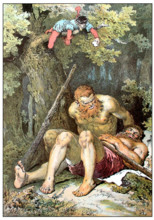 Illustration for "The Brave Little Tailor" by Brothers Grimm, c1899. Creator: Zick, Alexander (1845-1907).