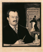 Portrait of Vittorio Pica, 1912. Creator: Martini, Alberto (1876-1954).