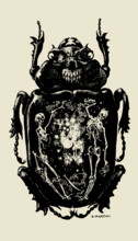 Illustration for the story "The Gold-Bug" by Edgar Allan Poe, 1905. Creator: Martini, Alberto (1876-1954).
