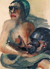 Love couple, 1930. Creator: Lohse-Wächtler, Elfriede (1899-1940).