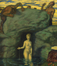 Spring nymph overheard by fauns, 1911. Creator: Stuck, Franz, Ritter von (1863-1928).