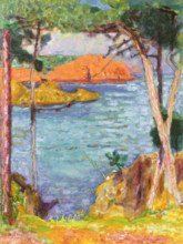Bord de mer, pins et rochers rouges (Seaside, pine trees and red rocks), c1923. Creator: Bonnard, Pierre (1867-1947).
