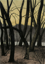 Tree trunks, 1929. Creator: Spilliaert, Léon (1881-1946).