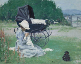 Sewing in the Sun. Creator: Baldwin, Brake (1885-1915).