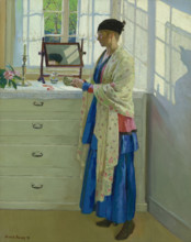 The Blue Gown, 1917. Creator: Harvey, Harold (1874-1941).