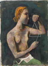 Girl with triangle, 1935. Creator: Hofer, Karl (1878-1955).