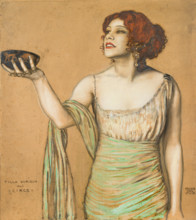 Tilla Durieux (1880-1971) as Circe, 1912. Creator: Stuck, Franz, Ritter von (1863-1928).
