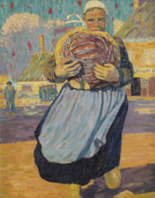 The woman with the bread (La femme au pain) , 1906. Creator: Delaunay, Robert (1885-1941).