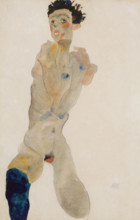 Standing Male with Crossed Arms (Self-portrait), 1912. Creator: Schiele, Egon (1890-1918).