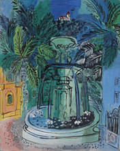 La fontaine à Hyères, 1927. Creator: Dufy, Raoul (1877-1953).