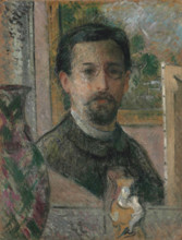 Self-portrait with Statuette, c1916. Creator: Loiseau, Gustave (1865-1935).