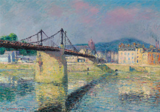 Elbeuf Suspension Bridge, 1912. Creator: Loiseau, Gustave (1865-1935).