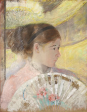Young Lady in a Loge Gazing to Right, c1879. Creator: Cassatt, Mary (1845-1926).