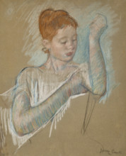 The Long Gloves, 1886. Creator: Cassatt, Mary (1845-1926).