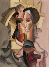 Lady with Straw Hat, 1922. Creator: Procházka, Antonin (1882-1945).