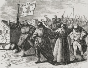 Monastic uprising, First Carlist War (1833-1840), Madrid, Spain, 1842.  Creator: Jose Gomez.
