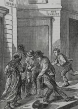Death of Paul Beurtheret, editor of the "Union Liberale", hit by a Prussian projectile at..., 1871.  Creator: Unknown.