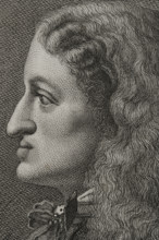 Portrait of Charles II, the Bewitched (1661-1700), King of Spain (1665-1700), 1879.  Creators: Alphonse Charles Masson, Magin Pujadas.