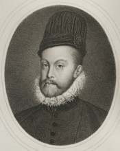 Portrait of Philip II (1527-1598), King of Spain (1556-1598), 1879.  Creator: Alphonse Charles Masson.