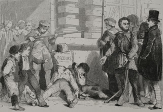 'How the French people punished thieves', French Revolution, 1830 (1856).  Creator: Unknown.