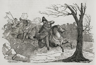 Balmaseda's flight, First Carlist War (1833-1840), 1842.  Creator: Manuel Miranda.