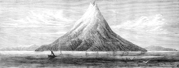 Island of Krakatoa...the centre of the late Volcanic Eruption, said to have disappeared, 1883. Creator: Unknown.