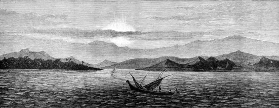 Anjer, on the Coast of Java, destroyed by the eruption, 1883. Creator: Unknown.