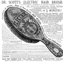 Dr. Scott's Electric Hair Brush, 1883. Creator: Unknown.