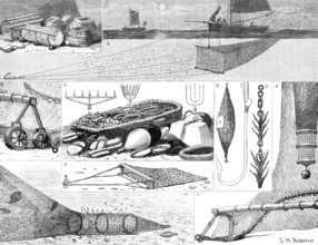 The International Fisheries Exhibition: articles of fishing gear, 1883. Creator: Unknown.