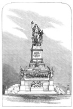Statue of Germania, opposite Bingen, on the Rhine, 1883. Creator: Unknown.