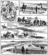 Sketches of the German Army Manoeuvres, 1883. Creator: Unknown.