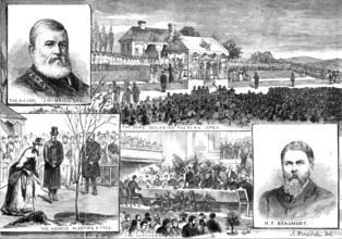 The Duke and Duchess of Albany at the opening of Beaumont Park, Huddersfield, 1883. Creator: Unknown.