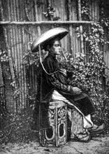 Sketches of Annam, Cochin China: a native lady, 1883. Creator: Kemp.
