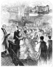 Marriage of the son of Lord Selborne to the daughter of the Marquis of Salisbury, 1883. Creator: Unknown.