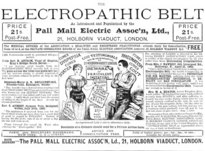 The Electropathic Belt, 1883.  Creator: Unknown.