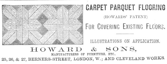 Carpet Parquet Flooring - Howard & Sons, 1883. DELETE - DUPLICATE Creator: Unknown.