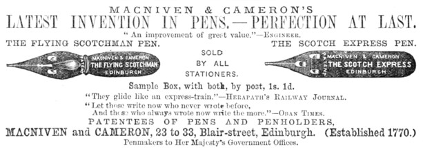 Latest Invention in Pens - Perfection at Last, 1883. Creator: Unknown.